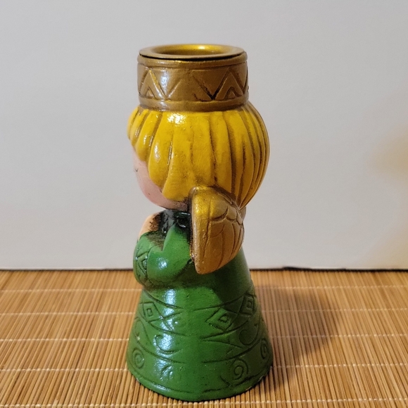 Vintage Wolin Japan Christmas Angel 🎄 Candlestick Holder Figurine 60s-70s - Picture 4 of 7